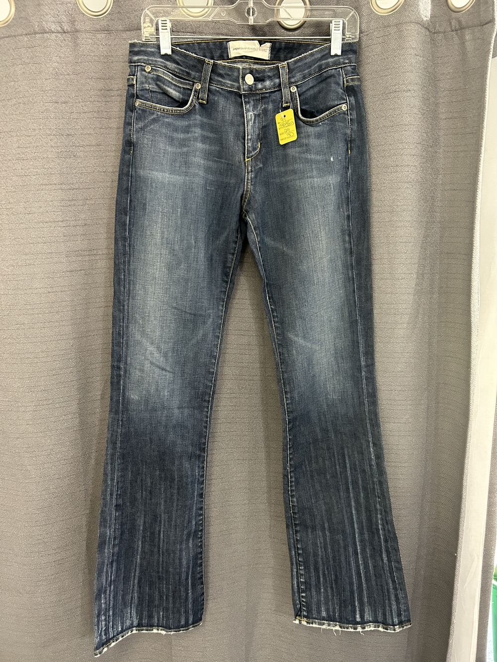 Paper Denim & Cloth Distressed Dark Blue Flare Jeans